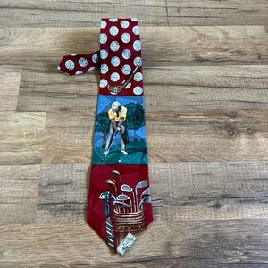 Tabasco Hot Sauce Men's Necktie 100% Imported Silk Red Golf Tie